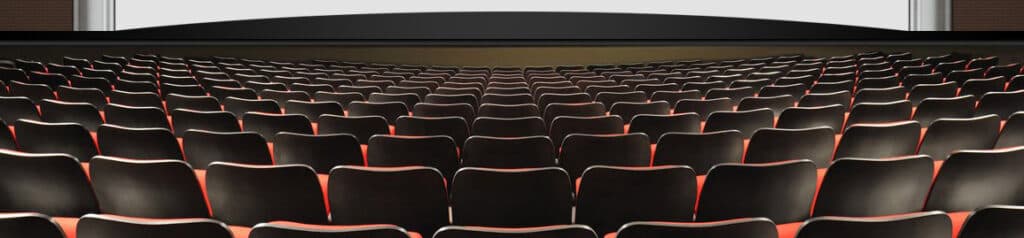 Sinema salonu perde reklamı ortamı