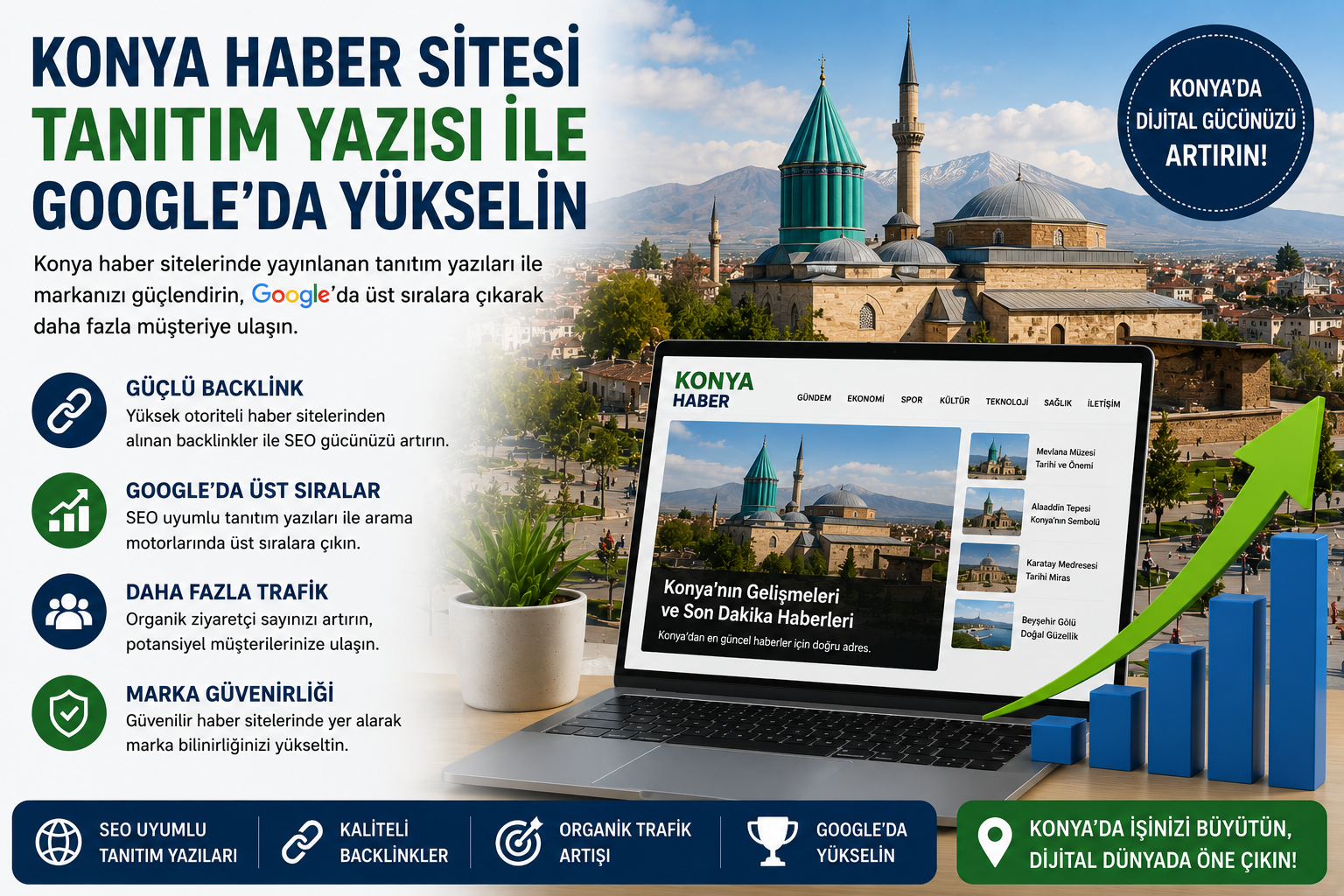 Konya Haber Sitesi Tanıtım Yazısı ile Google’da Yükselin | Tanıtım Yazısı Backlink