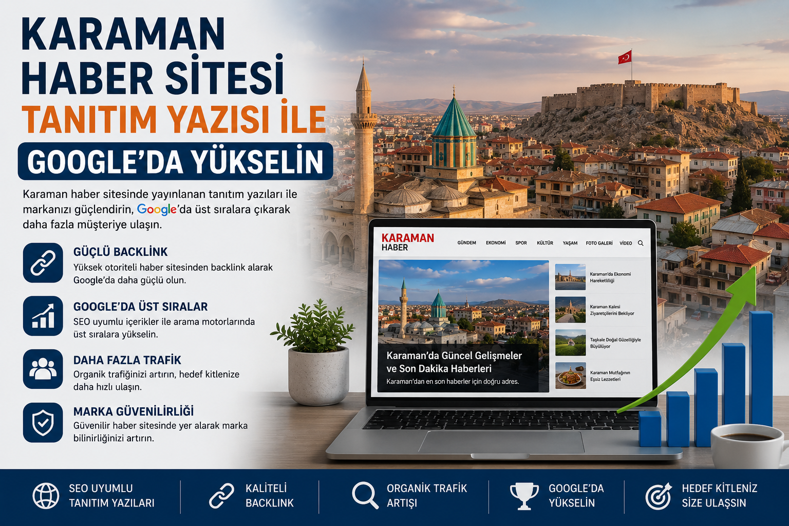 Karaman Haber Sitesi Tanıtım Yazısı ile Google’da Yükselin | Tanıtım Yazısı Backlink