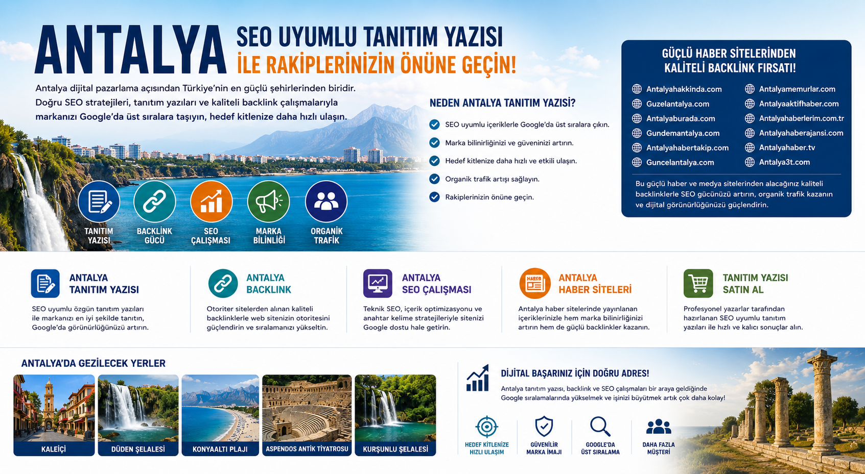 Antalya SEO Uyumlu Tanıtım Yazısı ile Rakiplerinizin Önüne Geçin | Tanıtım Yazısı Backlink