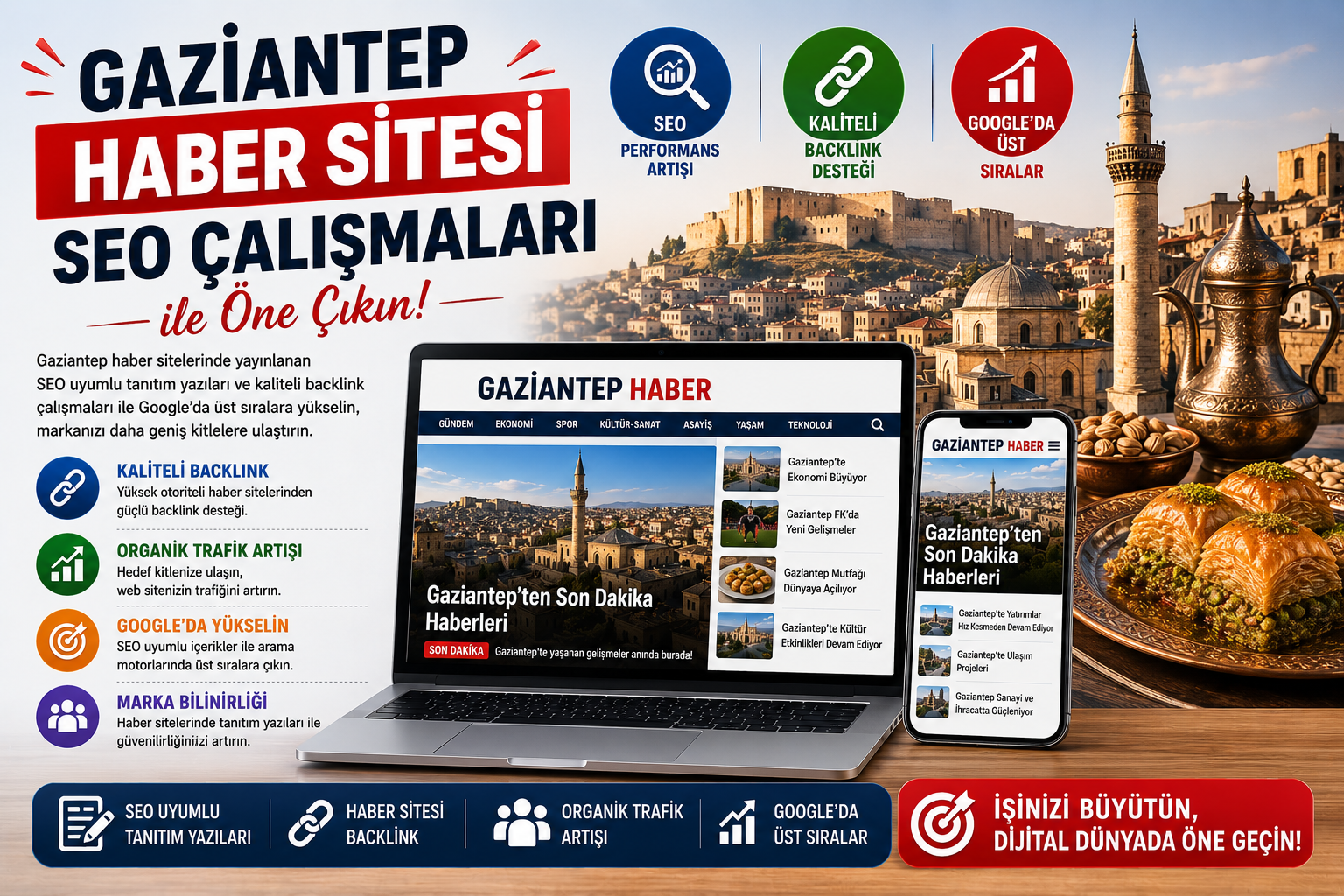 Gaziantep Haber Sitesi SEO Çalışmaları ile Öne Çıkın | Tanıtım Yazısı Backlink