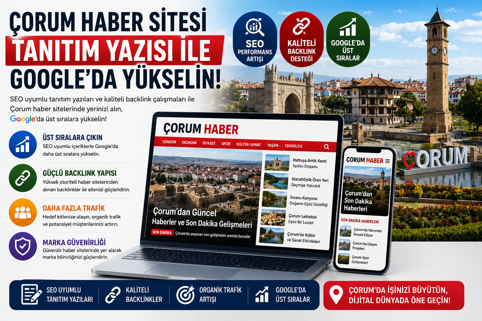 Çorum Haber Sitesi Tanıtım Yazısı ile Google’da Yükselin | Tanıtım Yazısı Backlink