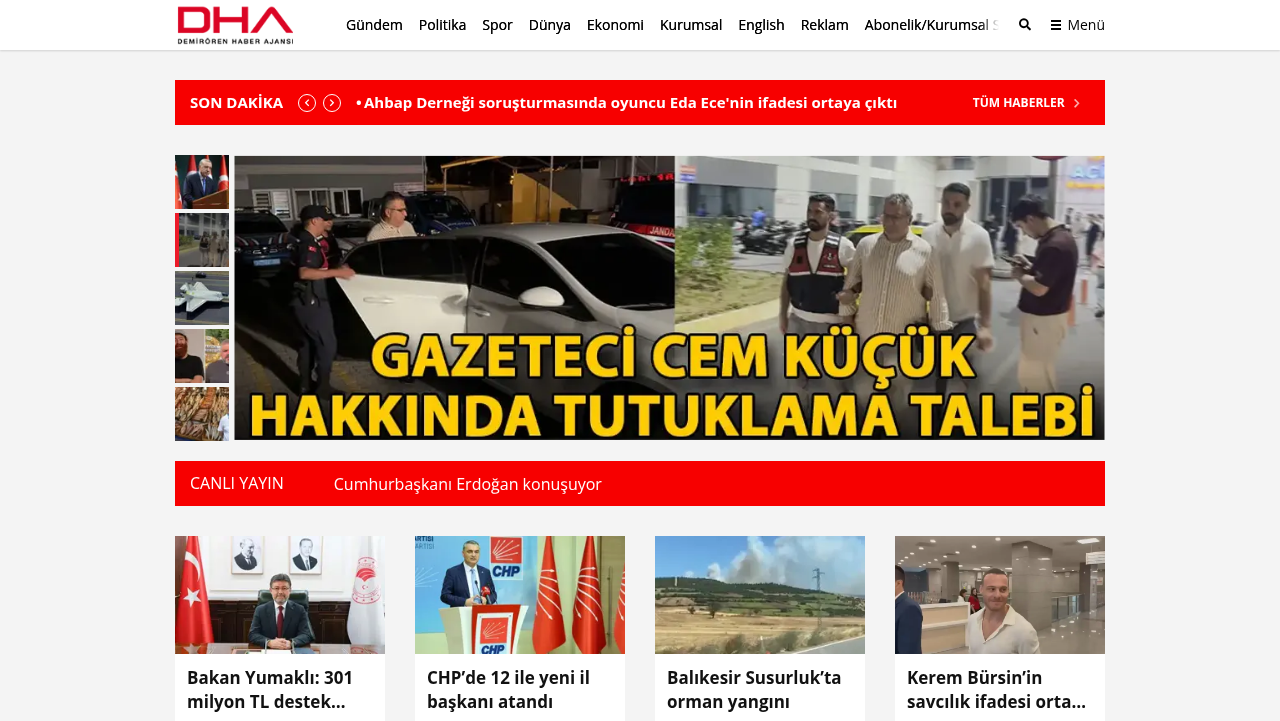 DHA — dha.com.tr tanıtım yazısı ekran görüntüsü