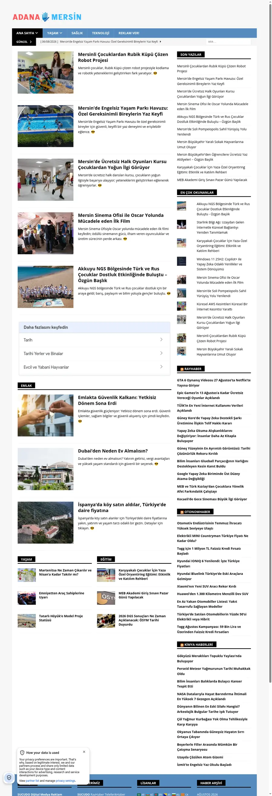 Adanamersin.com önizleme