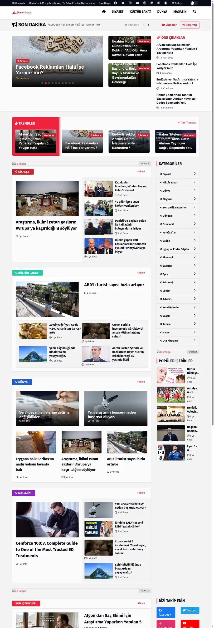 Ajansalperen.com önizleme