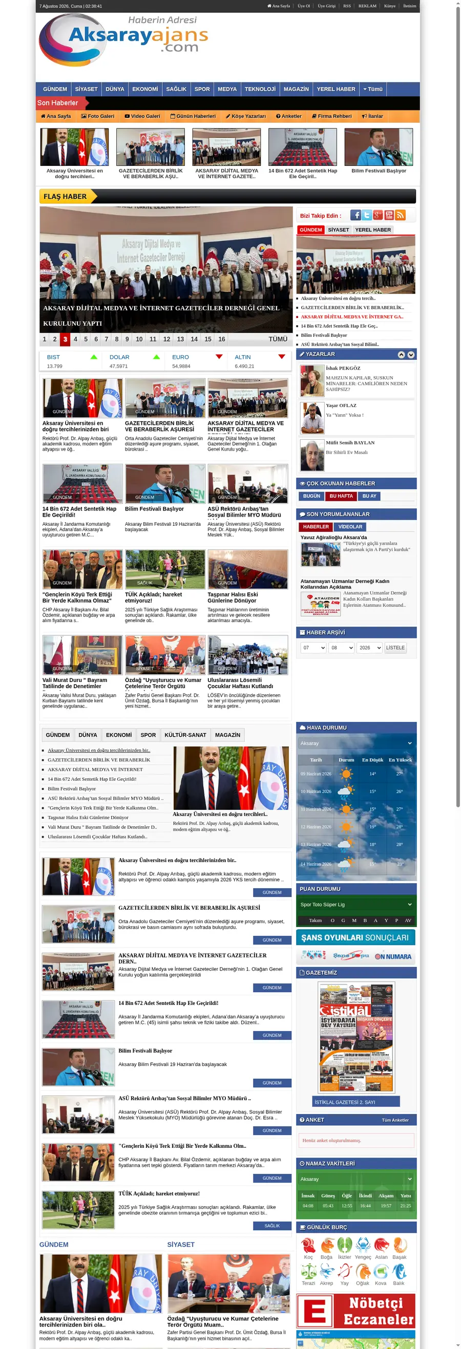 Aksarayajans.com önizleme