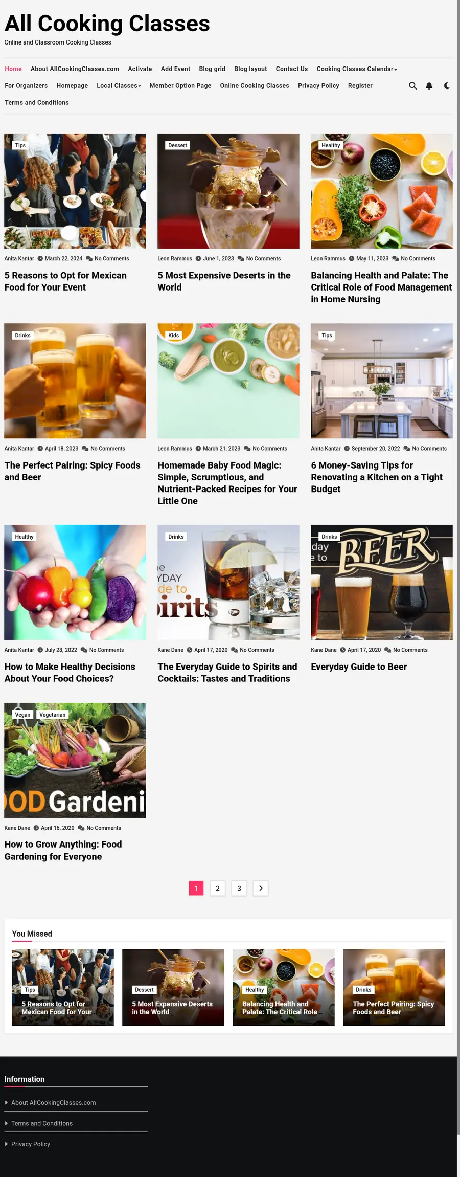 Allcookingclasses.com önizleme