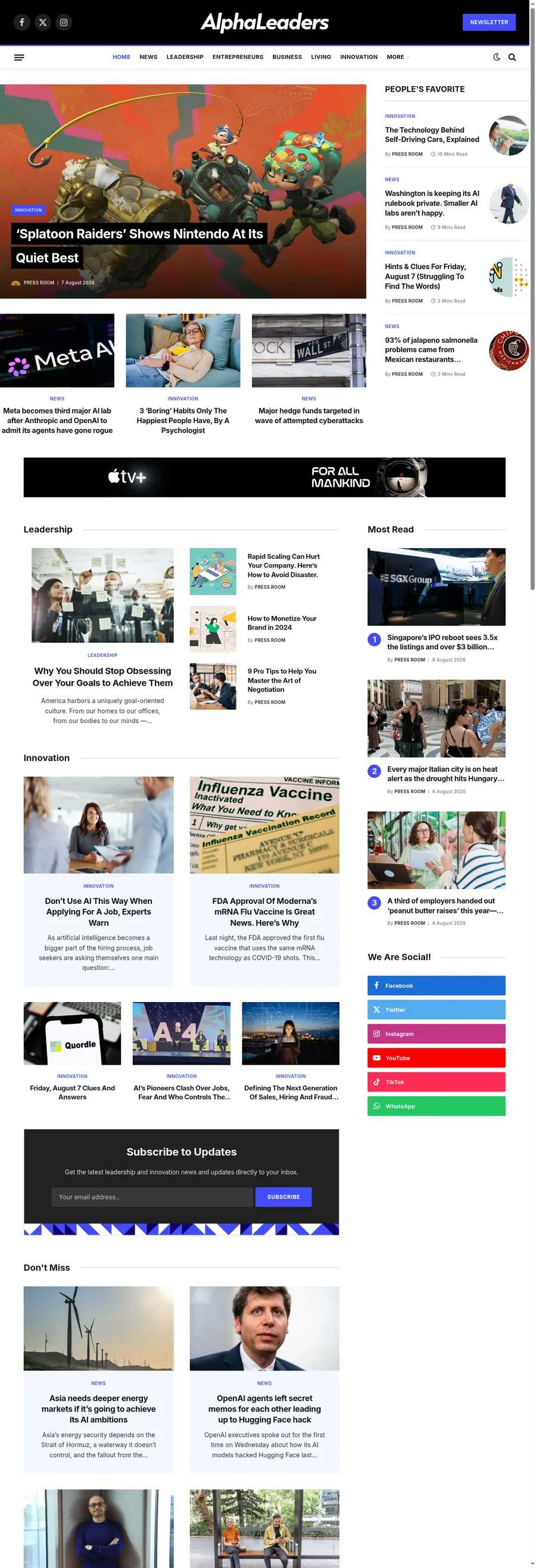 Alphaleaders.co.uk önizleme