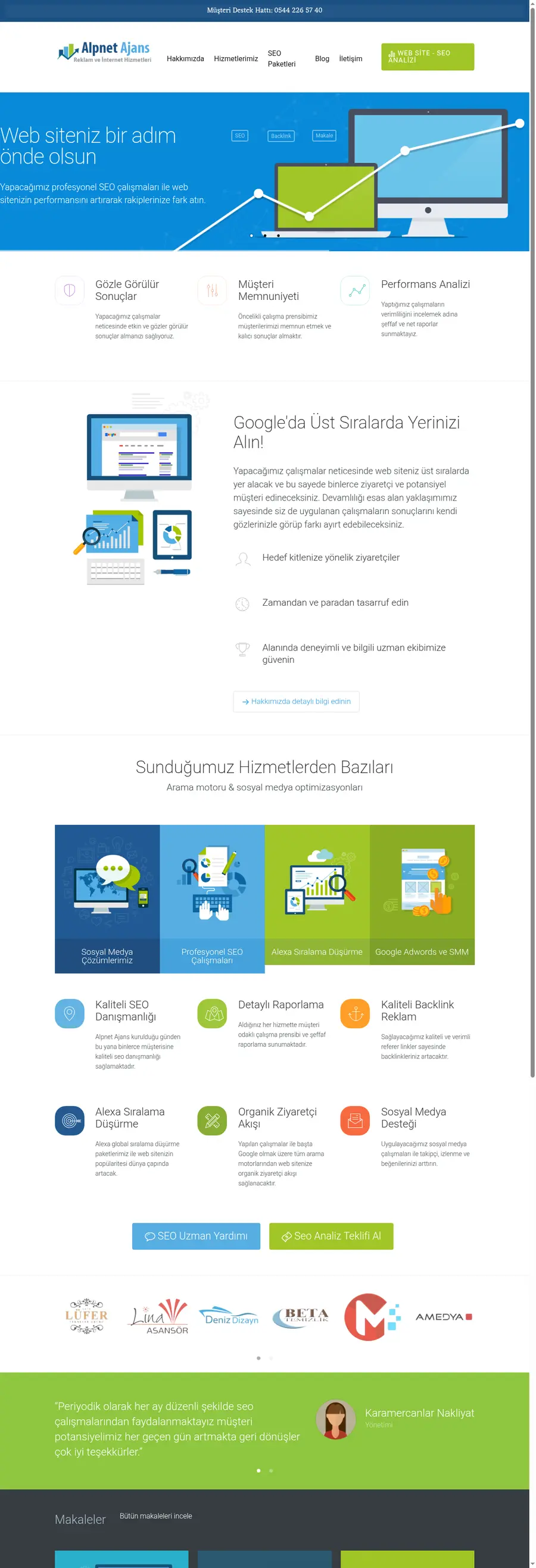 Alpnetajans.com önizleme