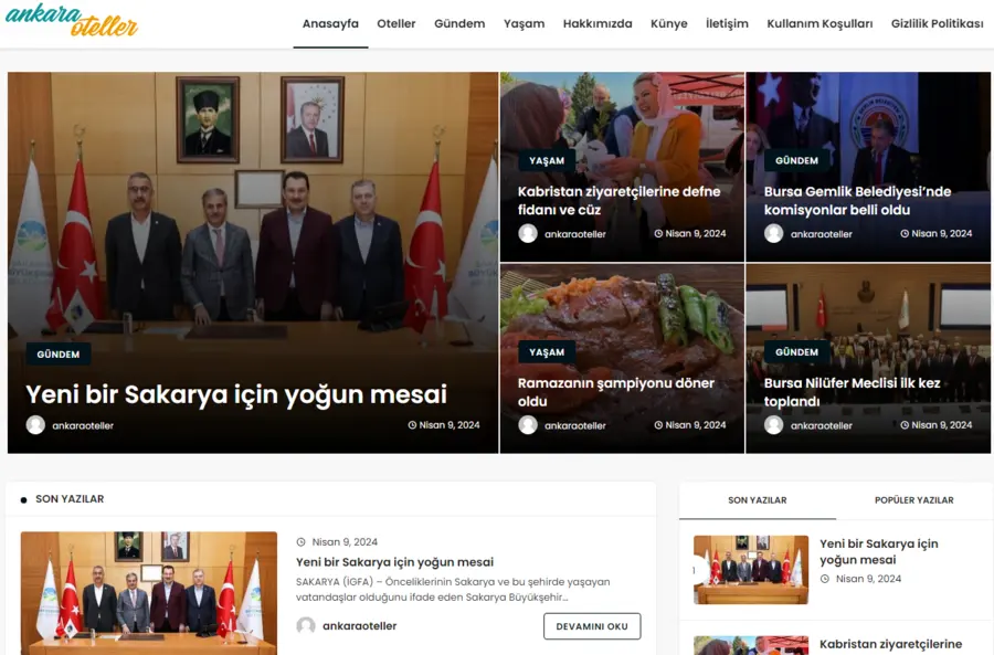 Ankaraoteller.com önizleme