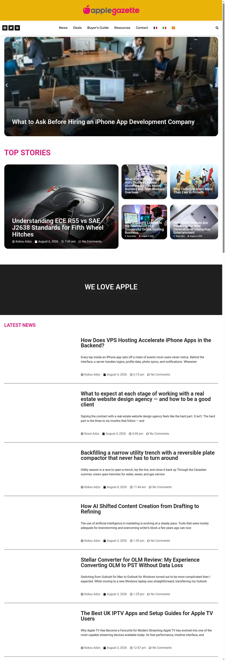 Applegazette.com önizleme