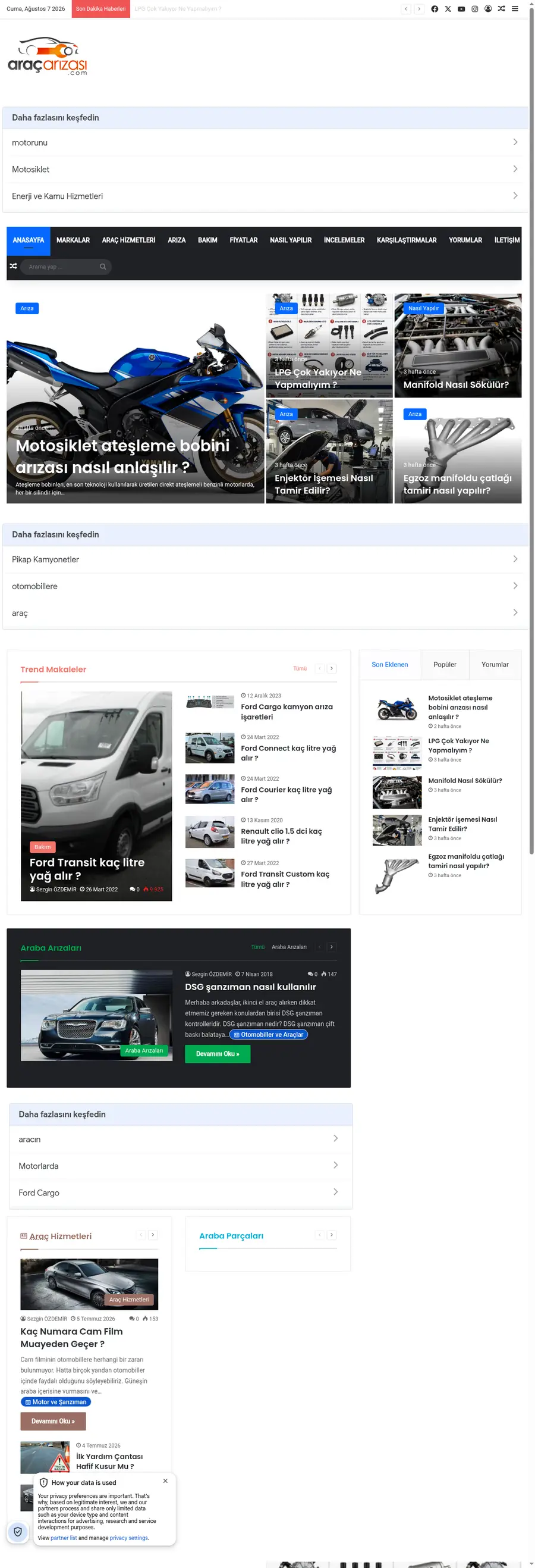 Aracarizasi.com önizleme