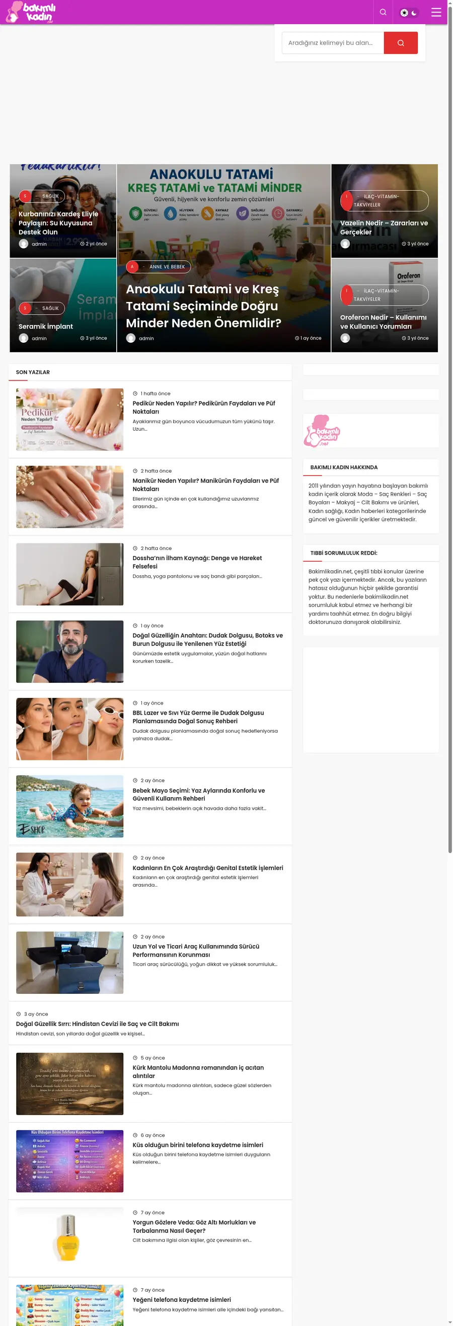 Bakimlikadin.net önizleme
