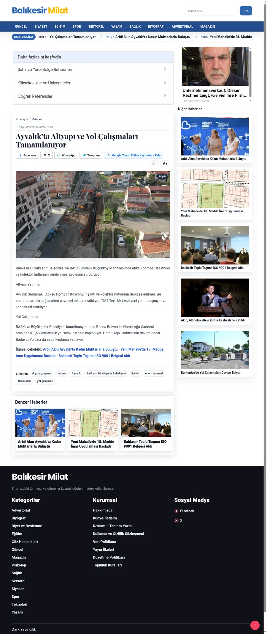 Balikesirmilat.com önizleme