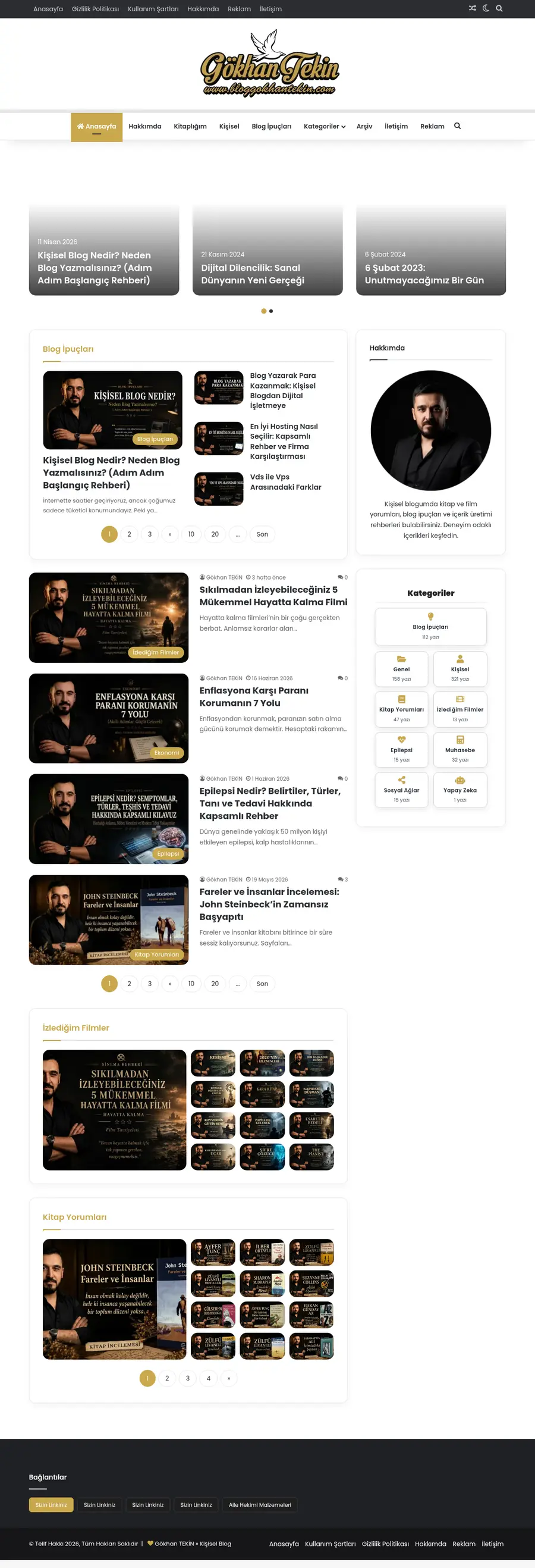 Bloggokhantekin.com önizleme