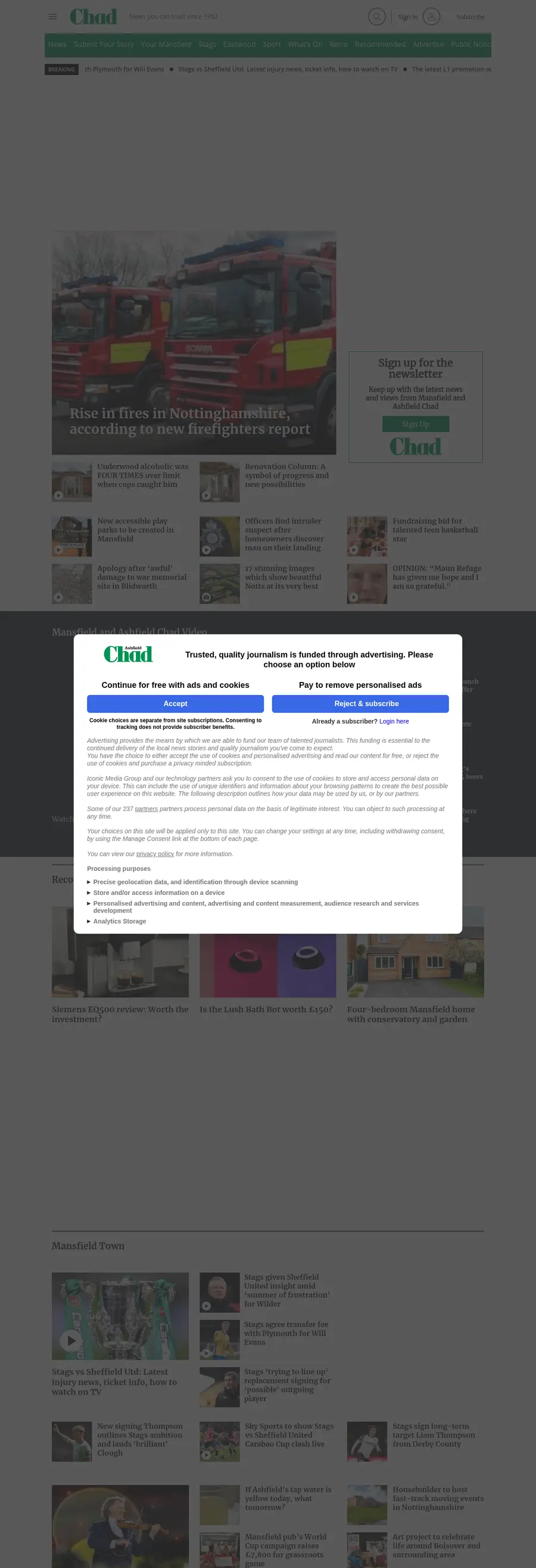 Chad.co.uk önizleme