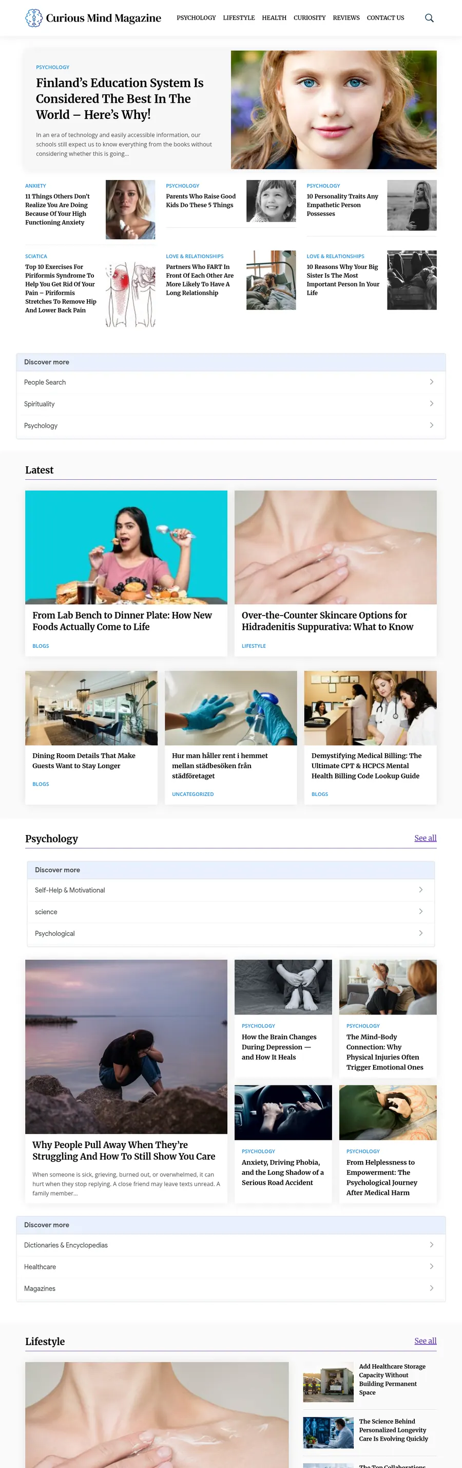 Curiousmindmagazine.com önizleme