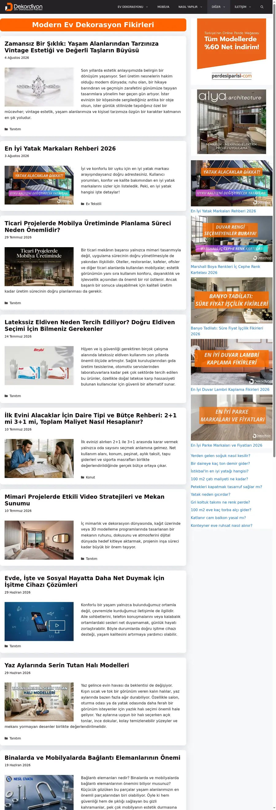 Dekordiyon.com önizleme