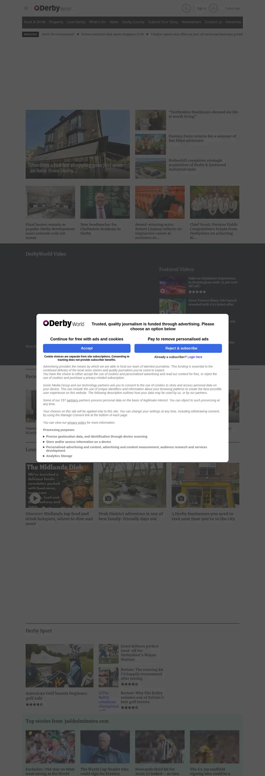 Derbyworld.co.uk önizleme