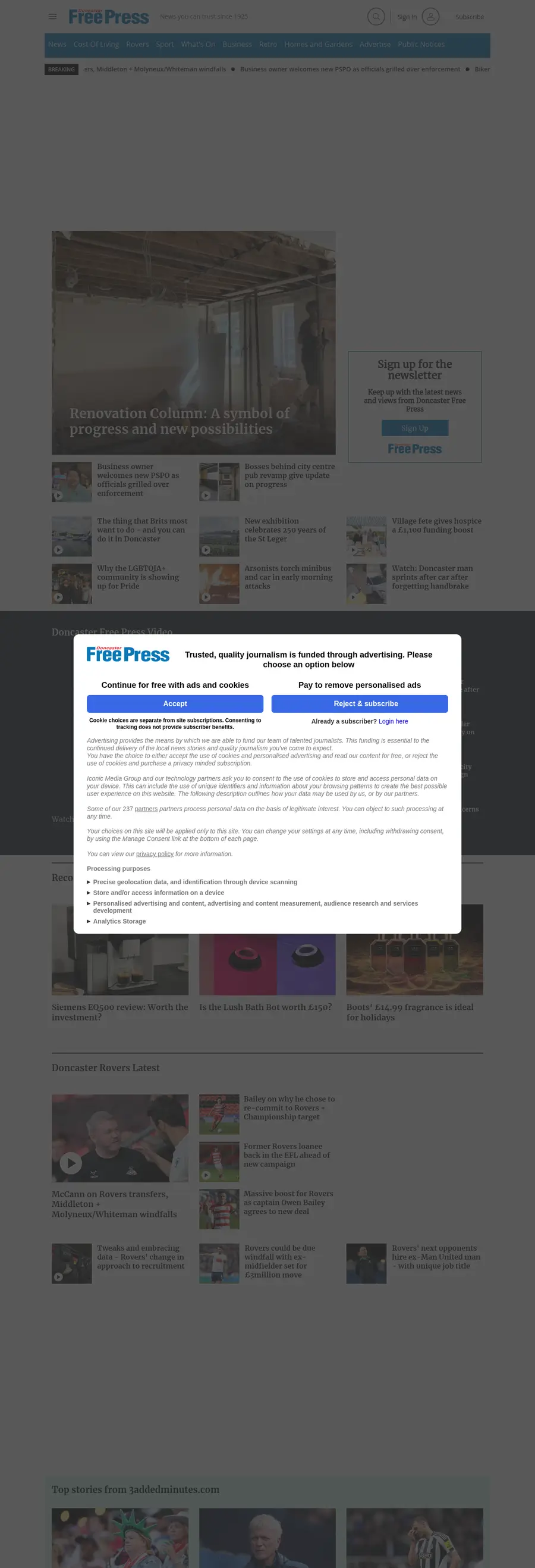 Doncasterfreepress.co.uk önizleme
