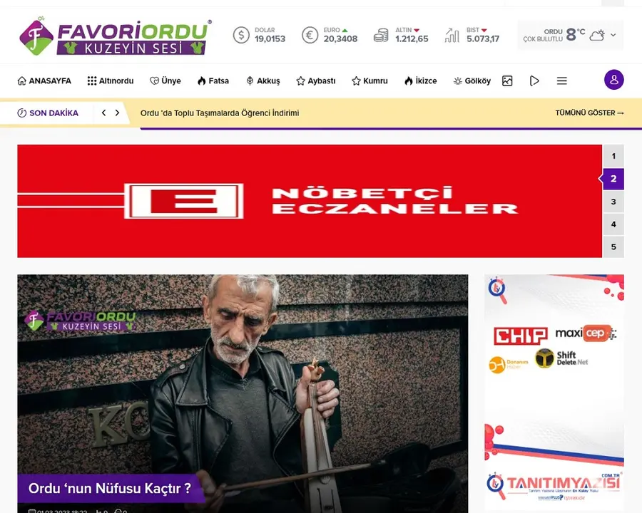 Favoriordu.com önizleme