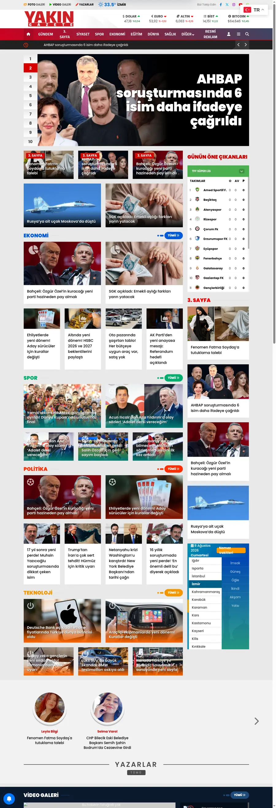 Gazeteyakin.com.tr önizleme