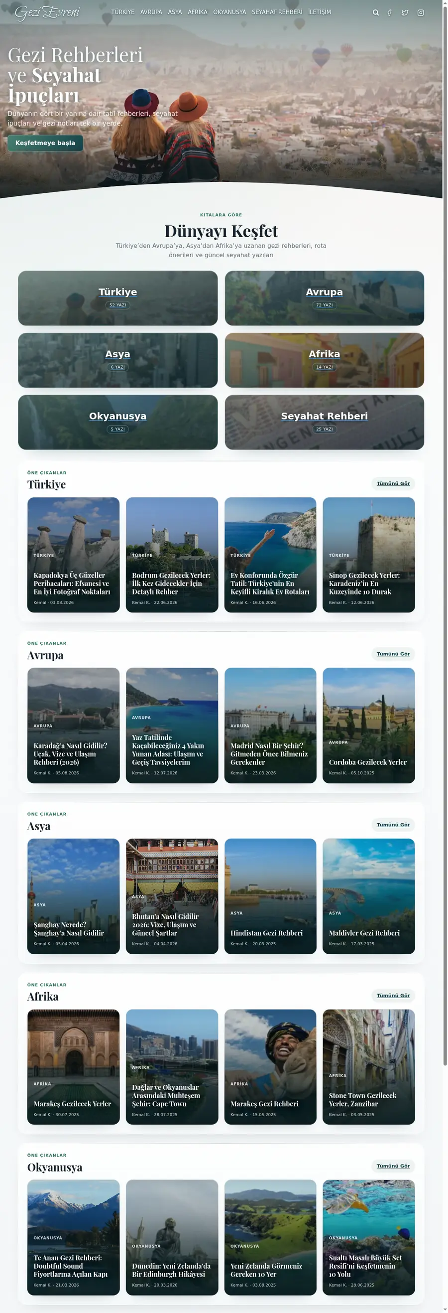 Gezievreni.com önizleme
