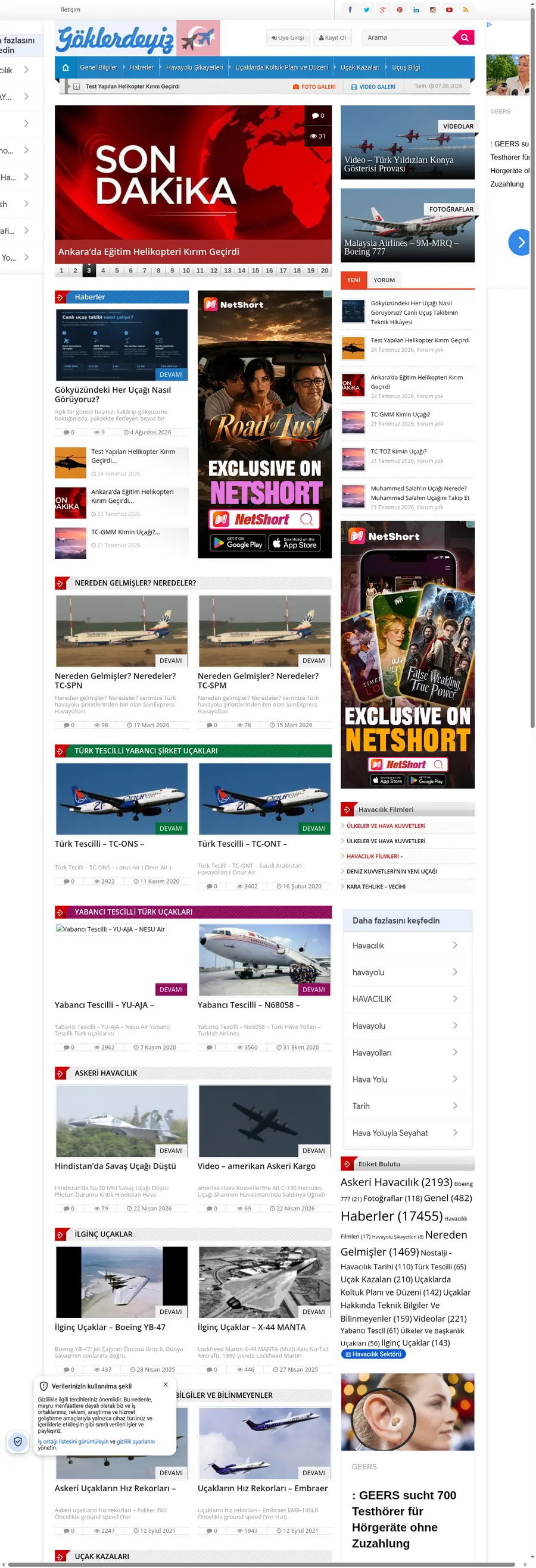 Goklerdeyiz.net önizleme