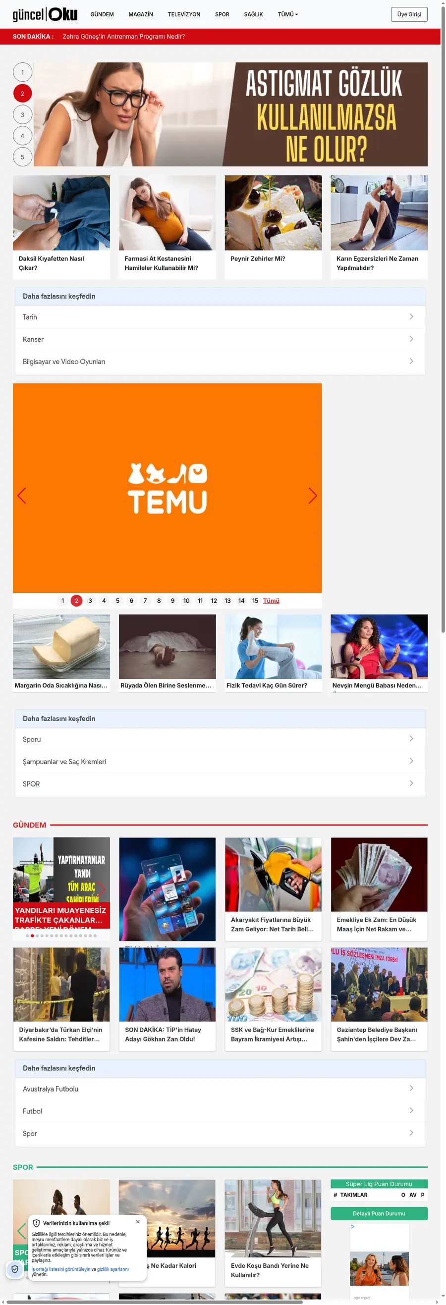 Gunceloku.com önizleme