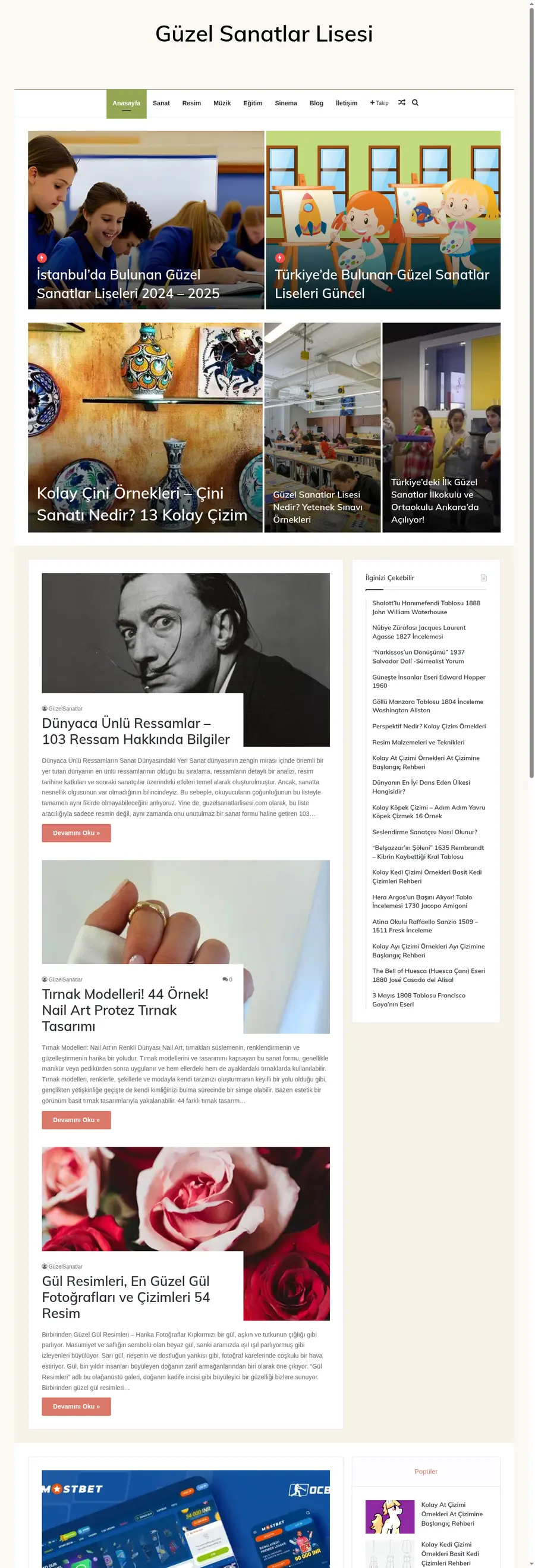 Guzelsanatlarlisesi.com önizleme
