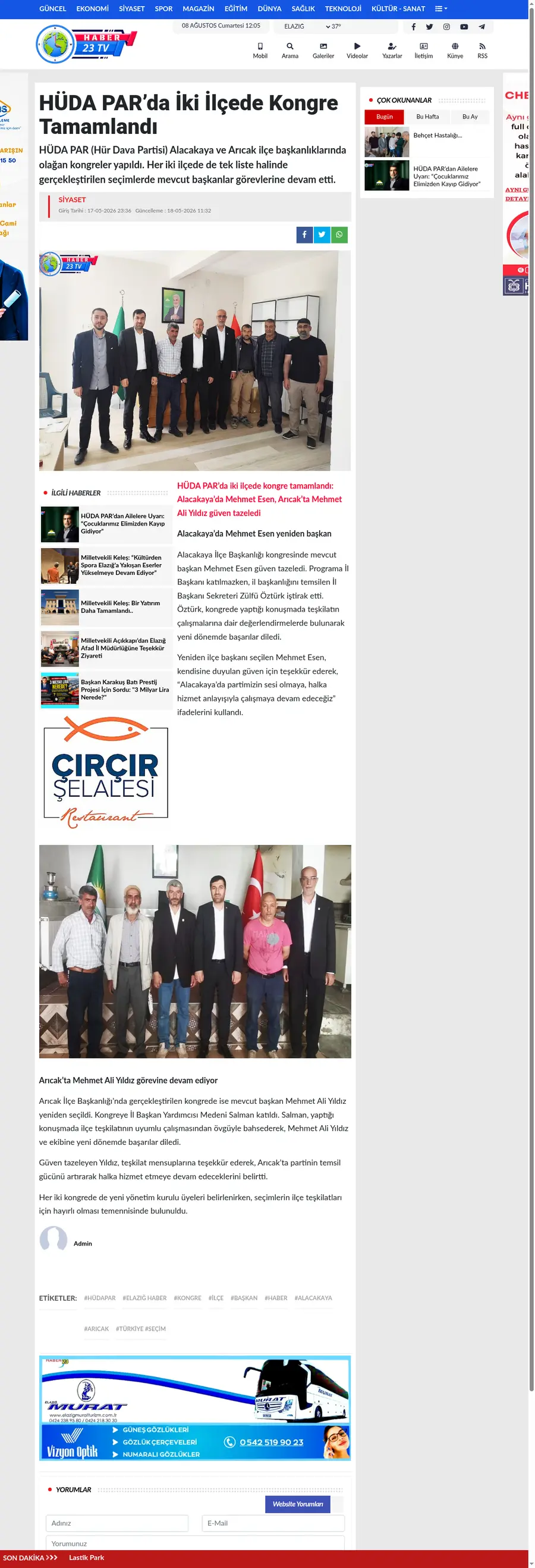 Haber23tv.com önizleme