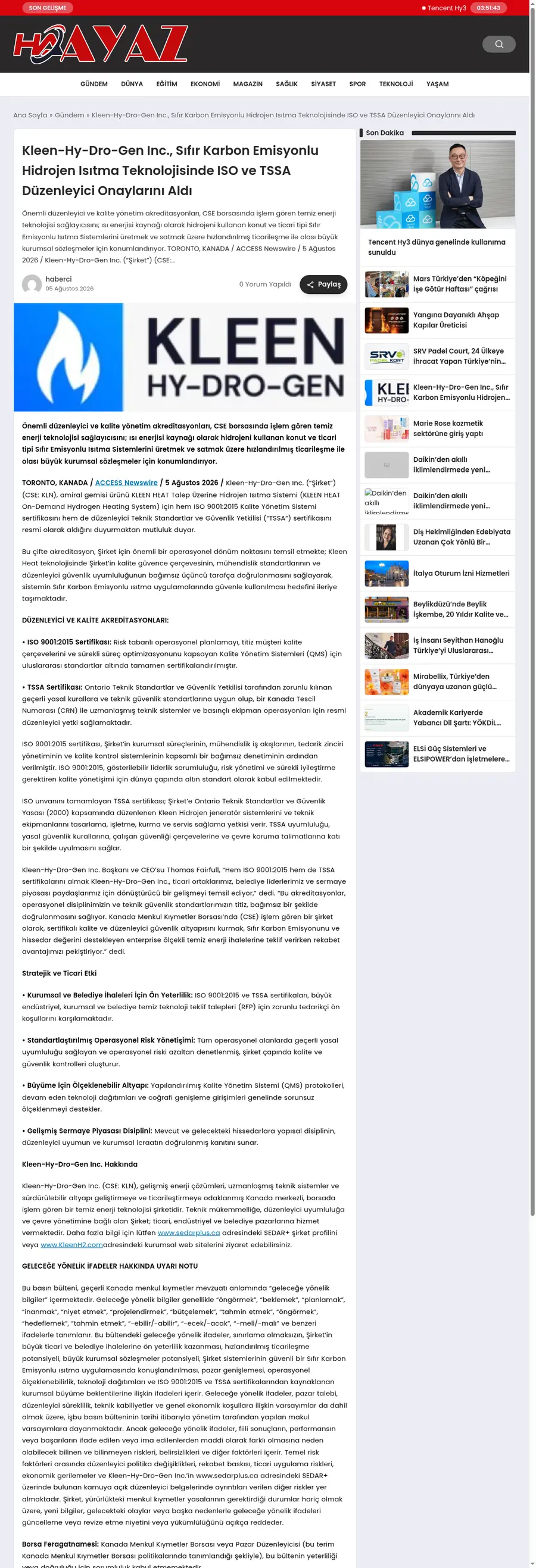 Haberayaz.com önizleme