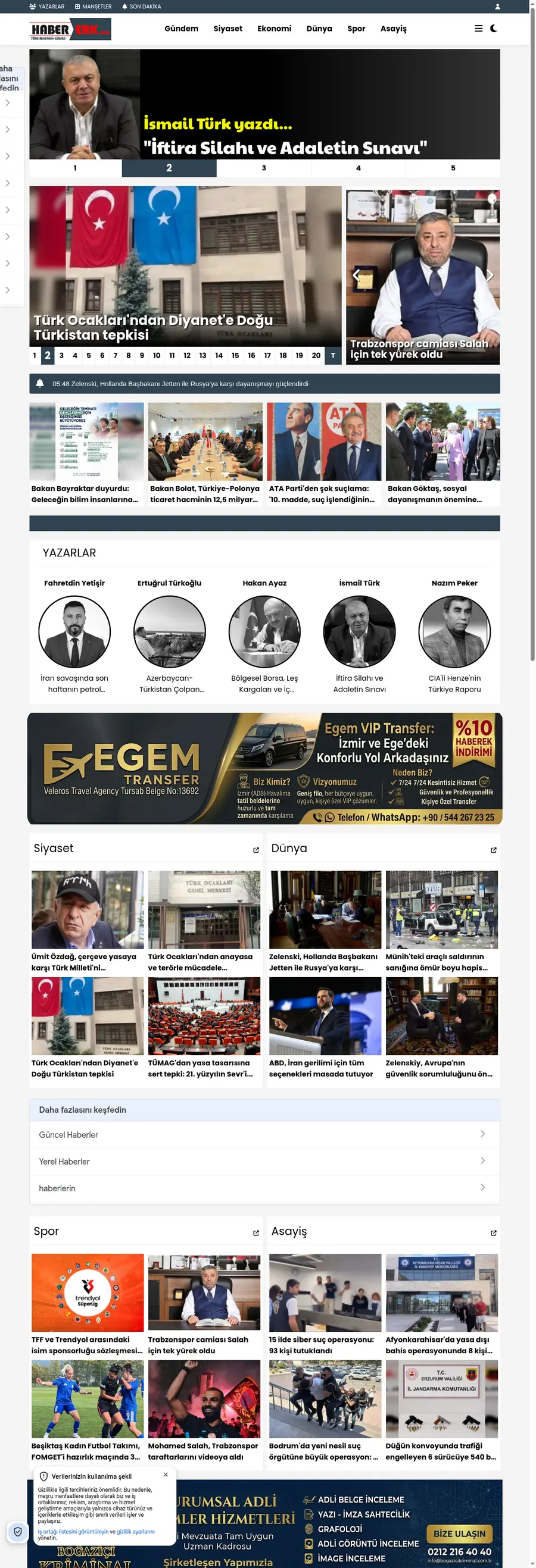 Habererk.com önizleme