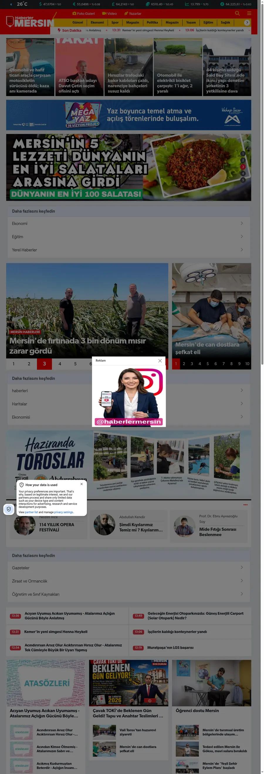 Haberlermersin.com önizleme