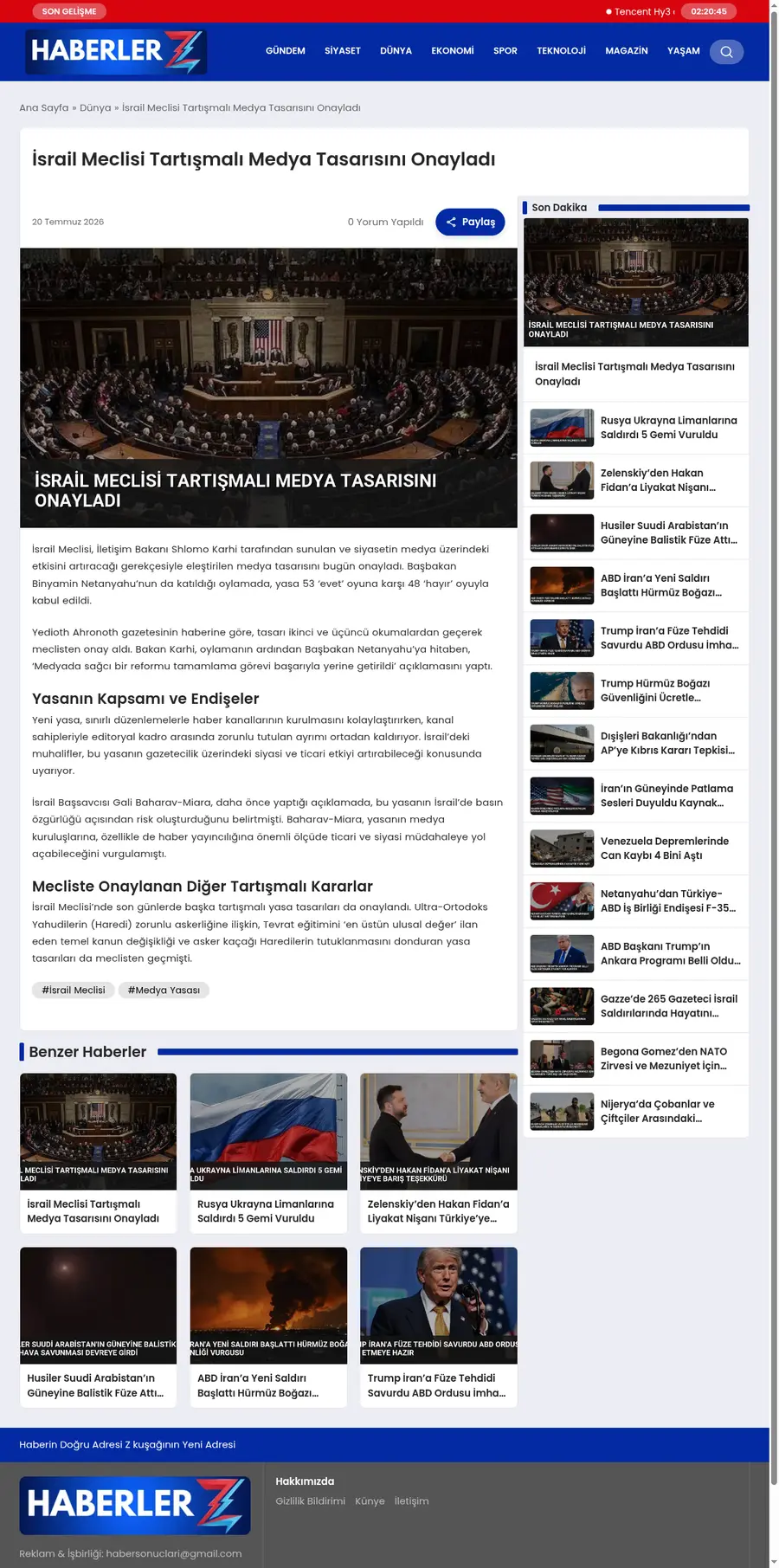 Haberlerz.com önizleme