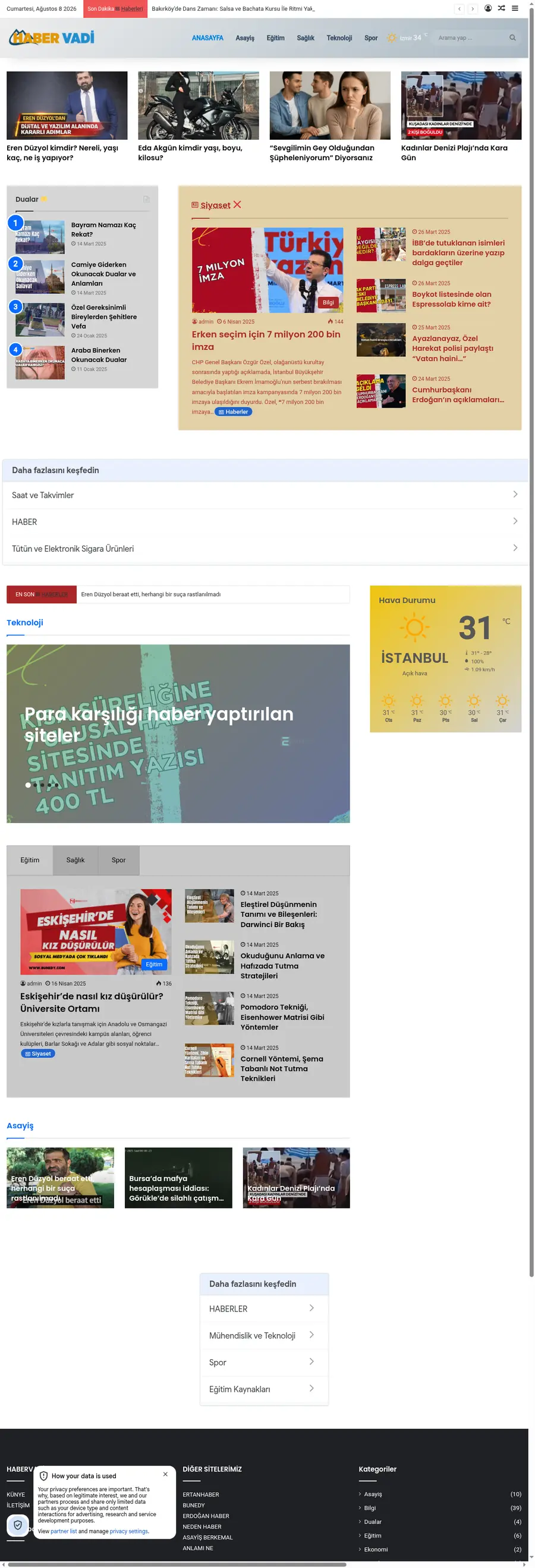 Habervadi.com önizleme