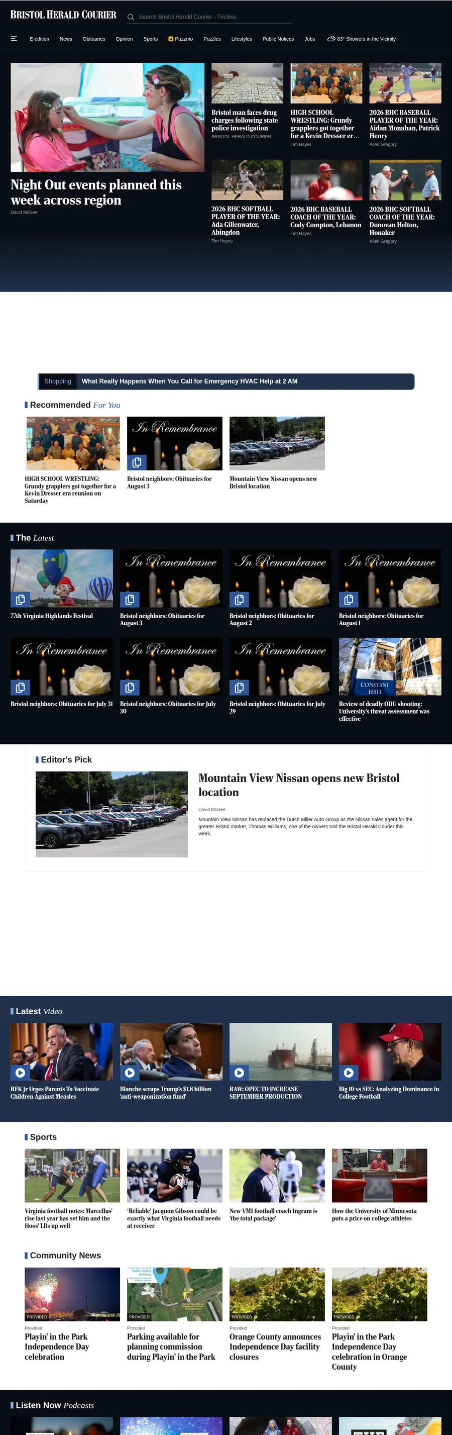 Heraldcourier.com önizleme