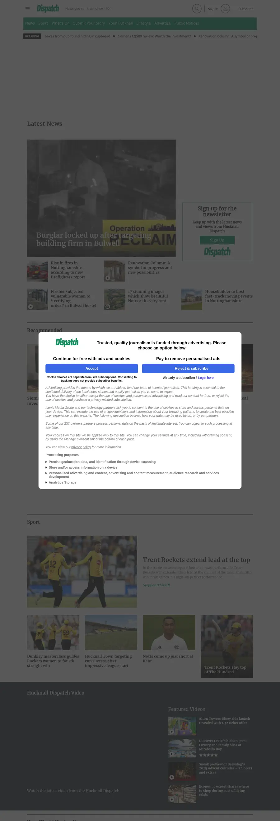 Hucknalldispatch.co.uk önizleme