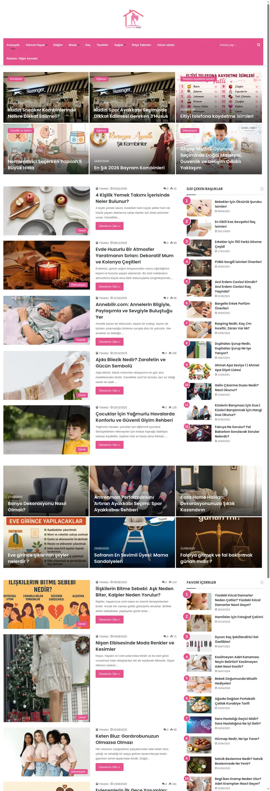Kadinev.com önizleme