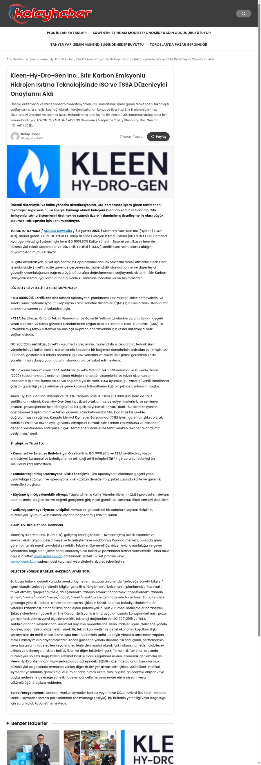 Kolayhaber.net önizleme
