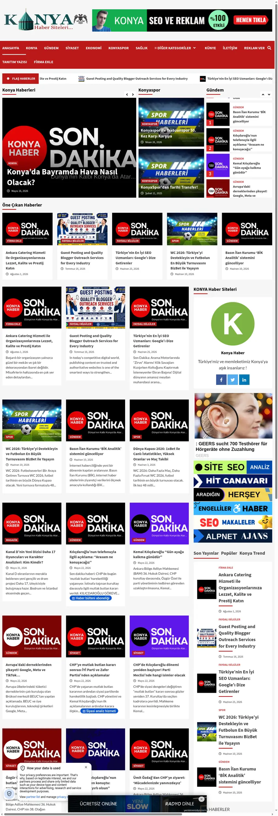 Konyahabersiteleri.com önizleme