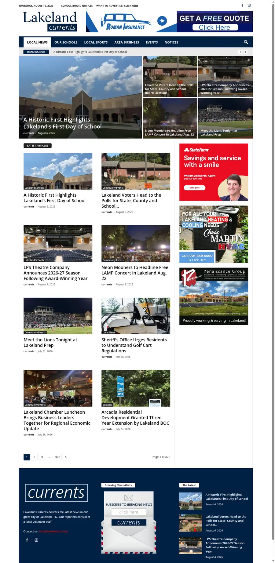 Lakelandcurrents.com önizleme