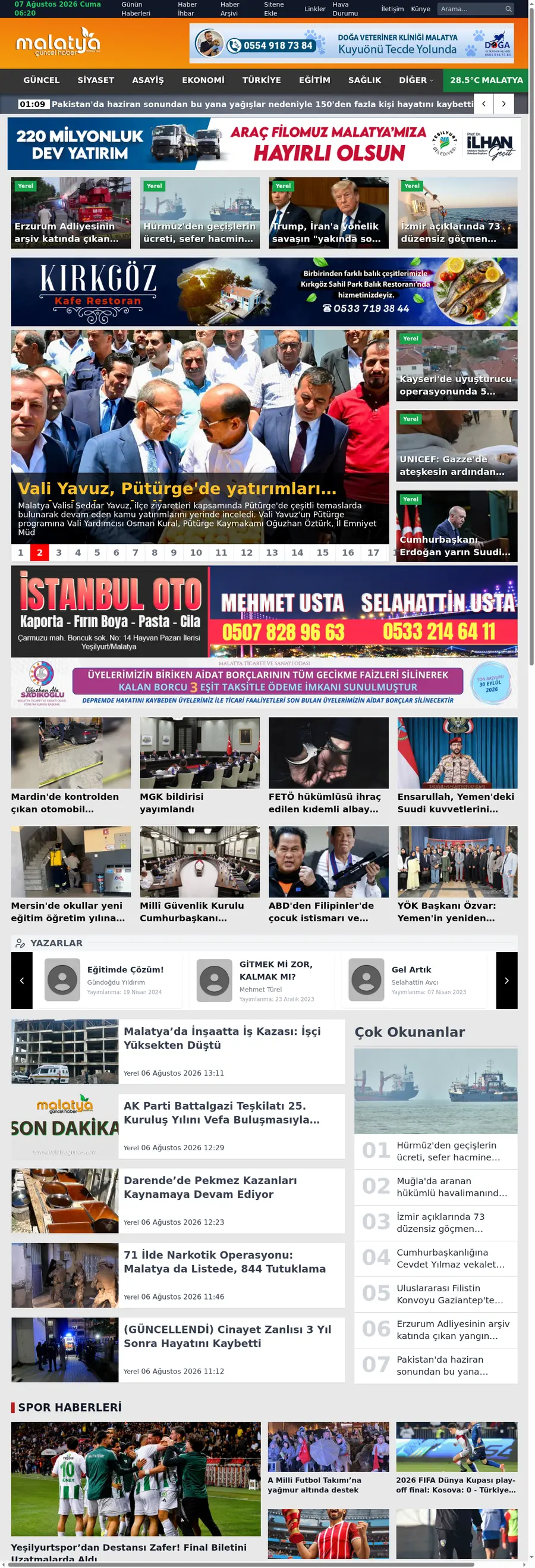 Malatyaguncel.com önizleme