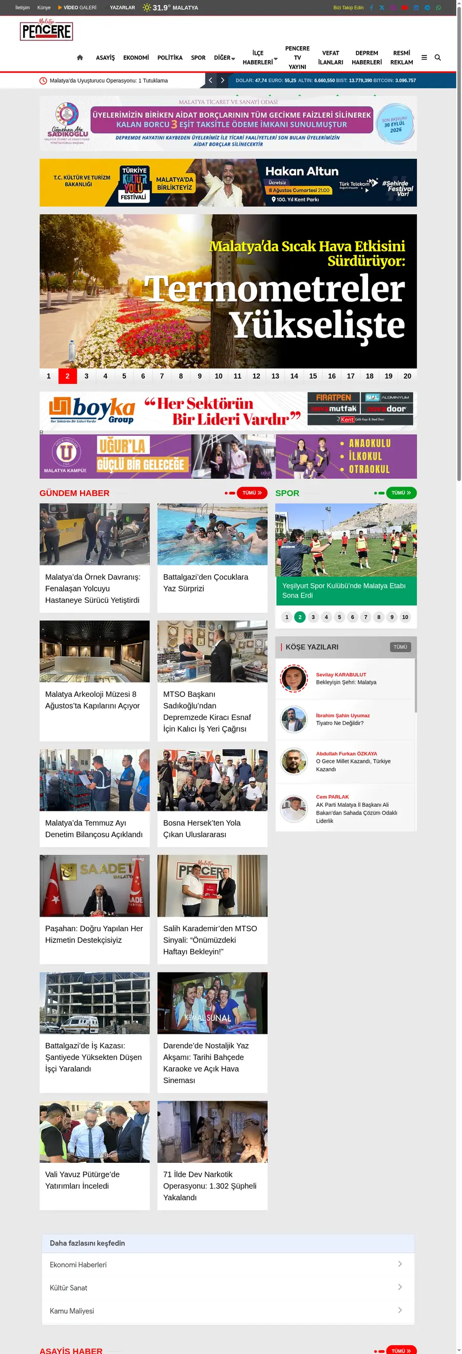 Malatyapencere.com önizleme