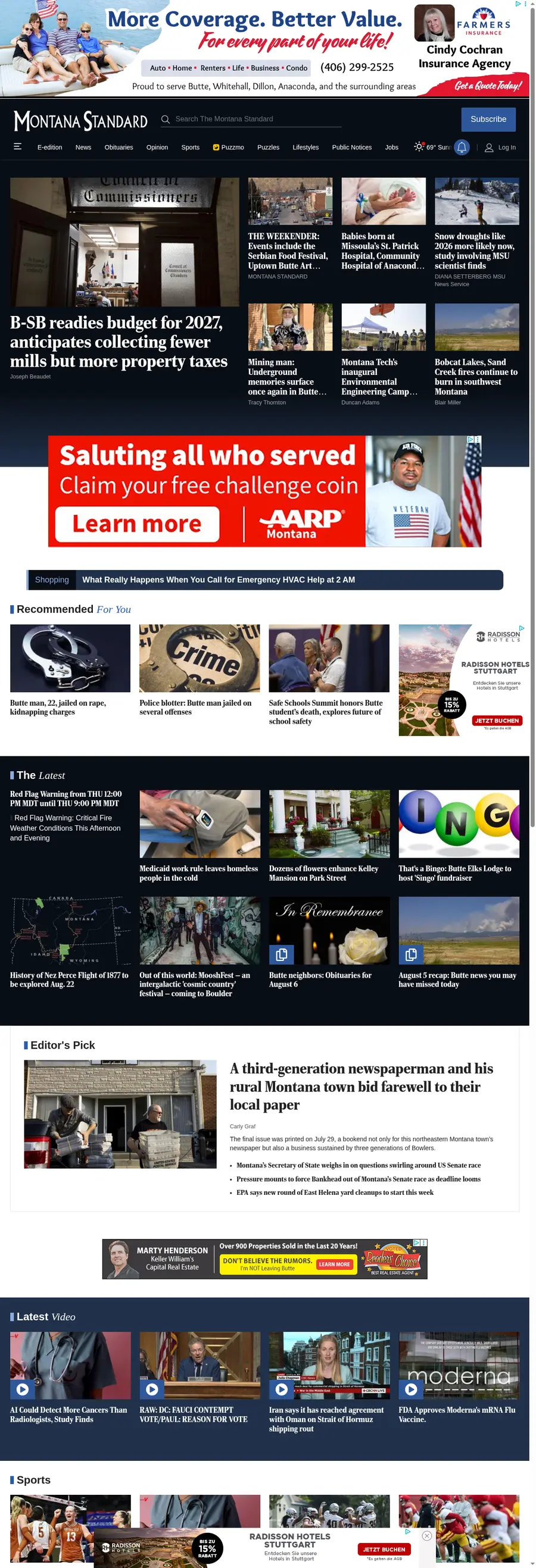 Mtstandard.com önizleme