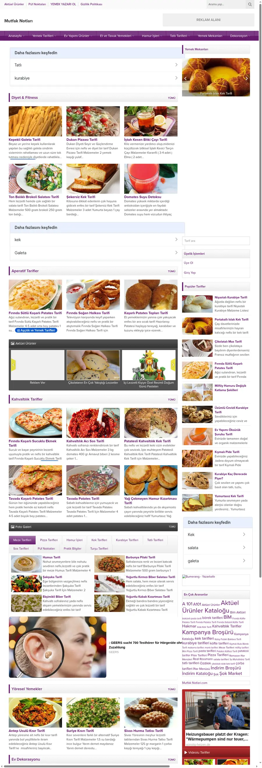 Mutfaknotlari.com önizleme