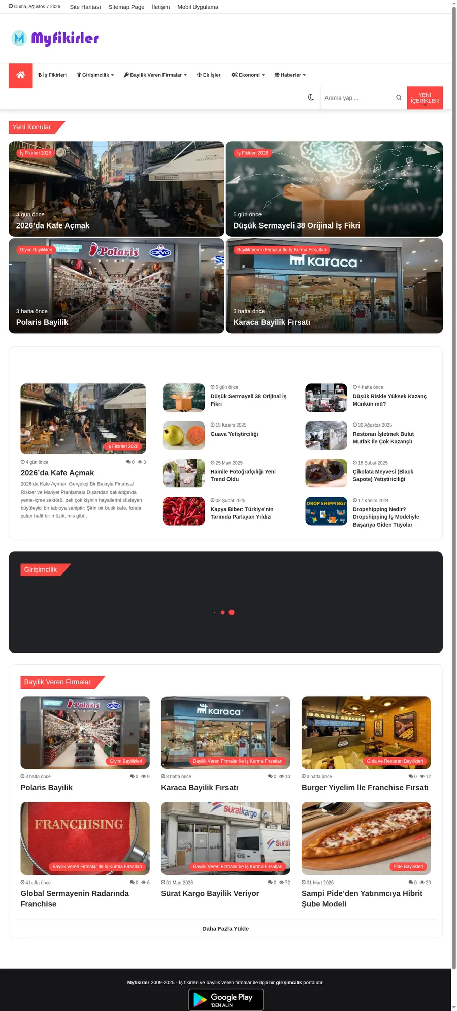 Myfikirler.org önizleme