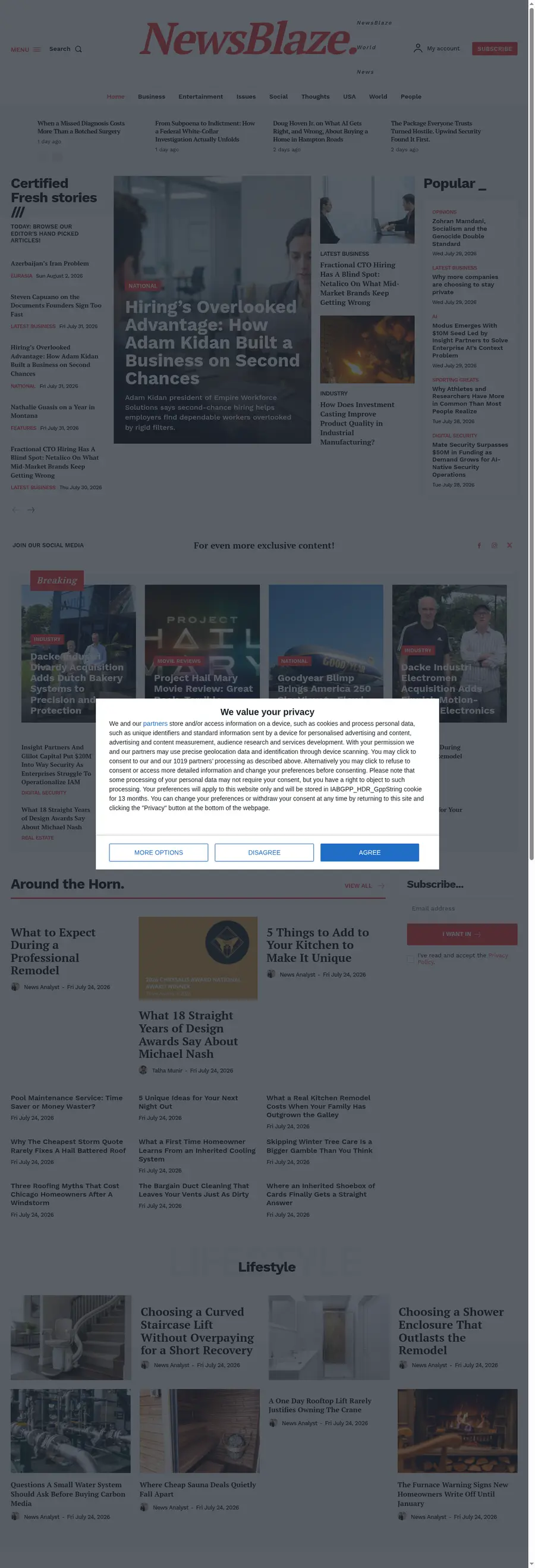 Newsblaze.com önizleme
