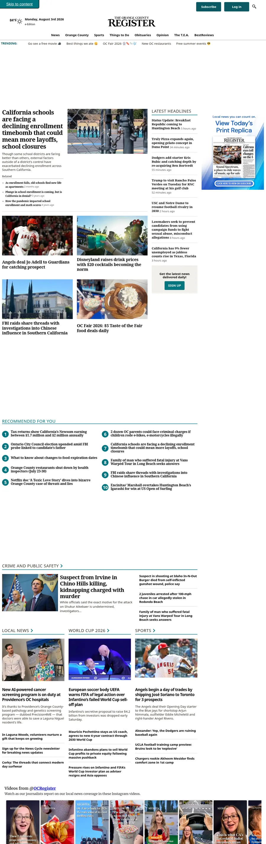 Ocregister.com önizleme