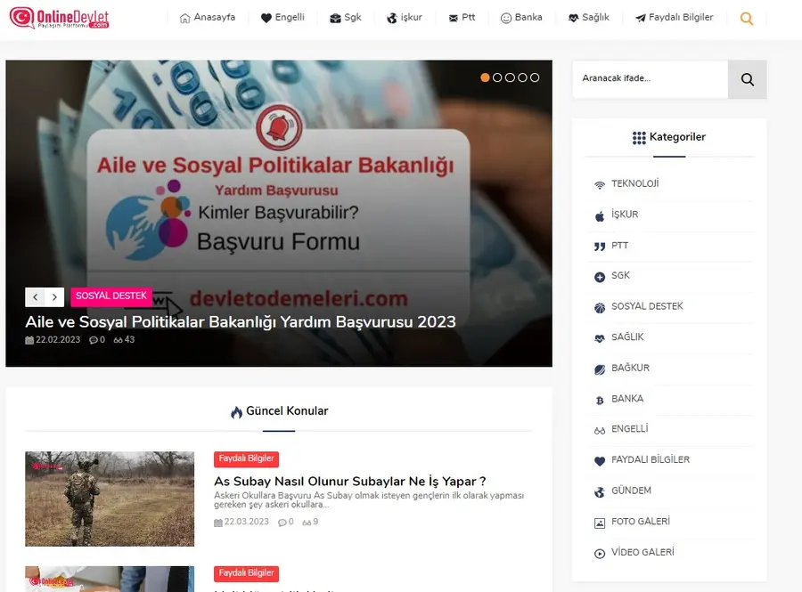 Onlinedevlet.com önizleme